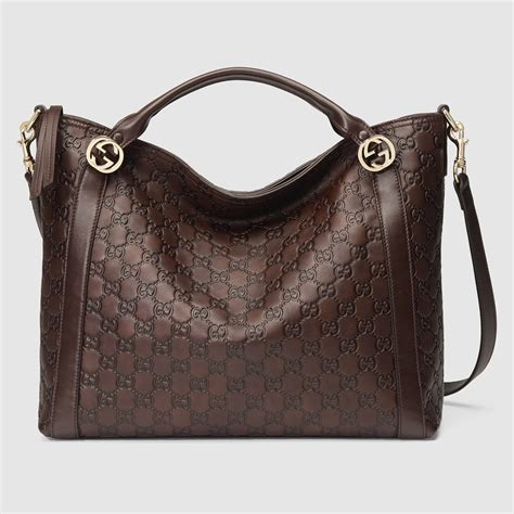 gucci brown gg bag|Gucci brown leather shoulder bag.